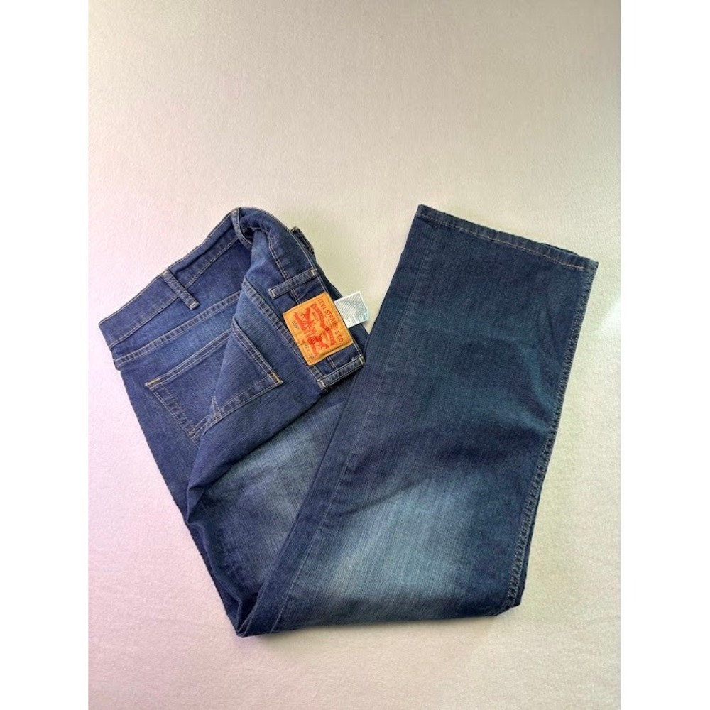 Levi's 559 Relaxed Straight Jeans Mens 42x30 Blue Medium Wash Stretch Denim